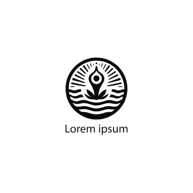 Un diseño de logotipo de yoga
