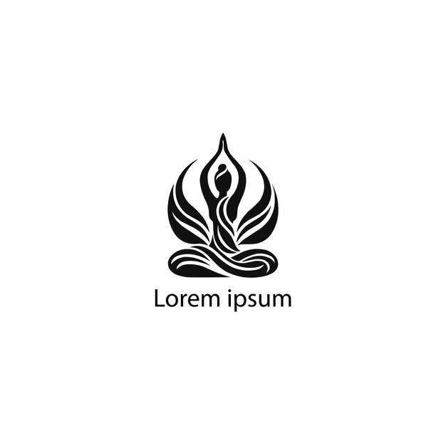 Un diseño de logotipo de yoga