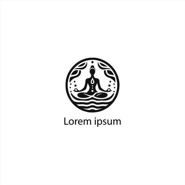 Un diseño de logotipo de yoga