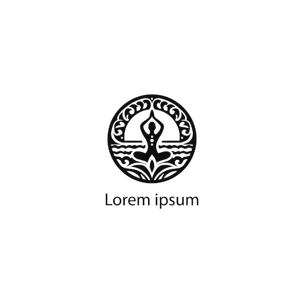 Un diseño de logotipo de yoga