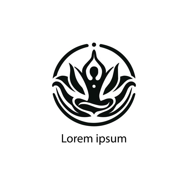 un diseño de logotipo de yoga