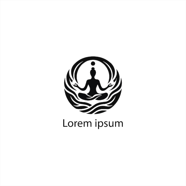Un diseño de logotipo de yoga