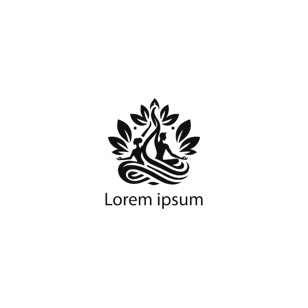 Un diseño de logotipo de yoga