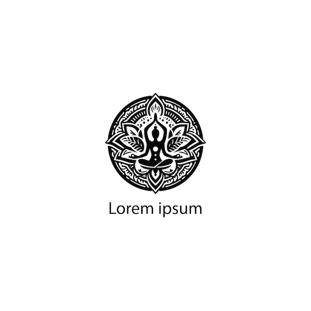 Un diseño de logotipo de yoga
