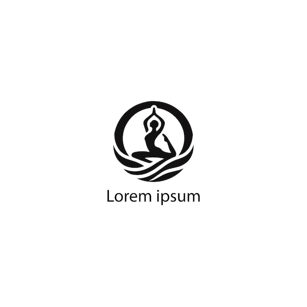 Un diseño de logotipo de yoga