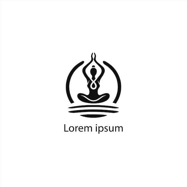 Un diseño de logotipo de yoga