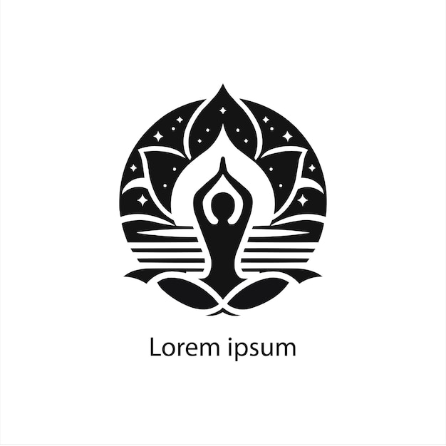 Un diseño de logotipo de yoga