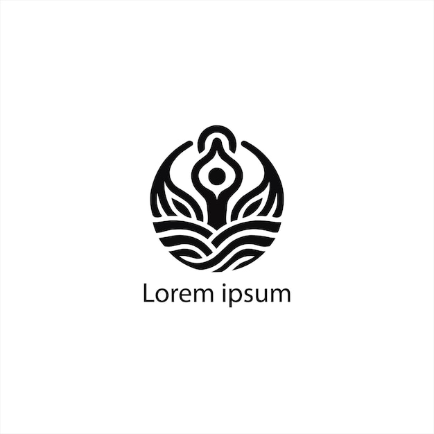 Un diseño de logotipo de yoga