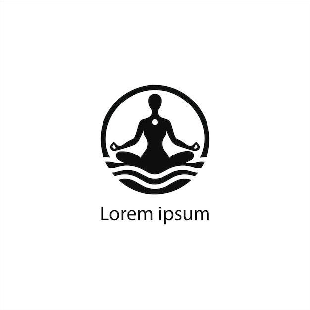 Un diseño de logotipo de yoga