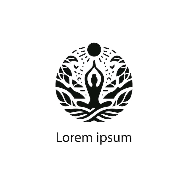 Un diseño de logotipo de yoga