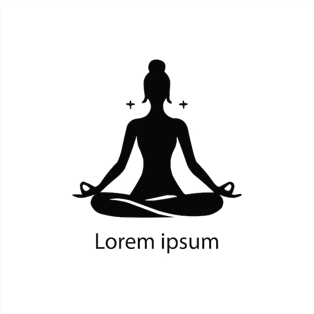 un diseño de logotipo de yoga