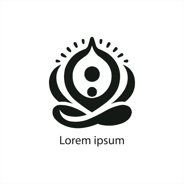 un diseño de logotipo de yoga