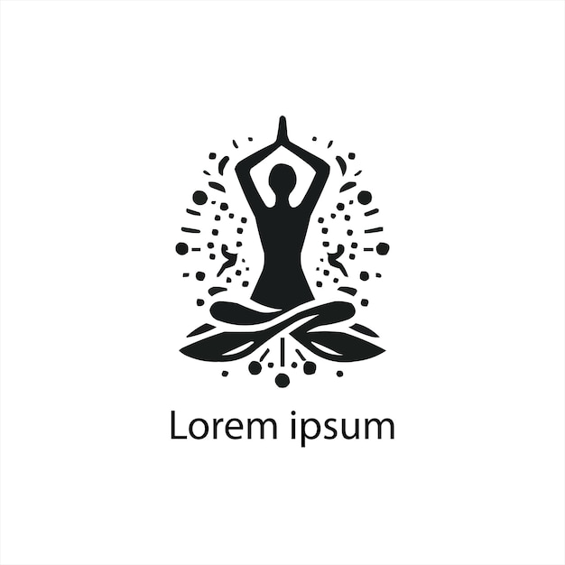 un diseño de logotipo de yoga