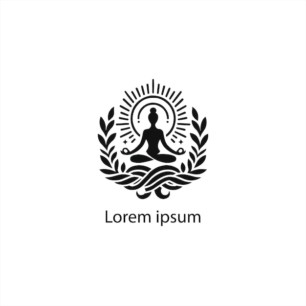 Un diseño de logotipo de yoga