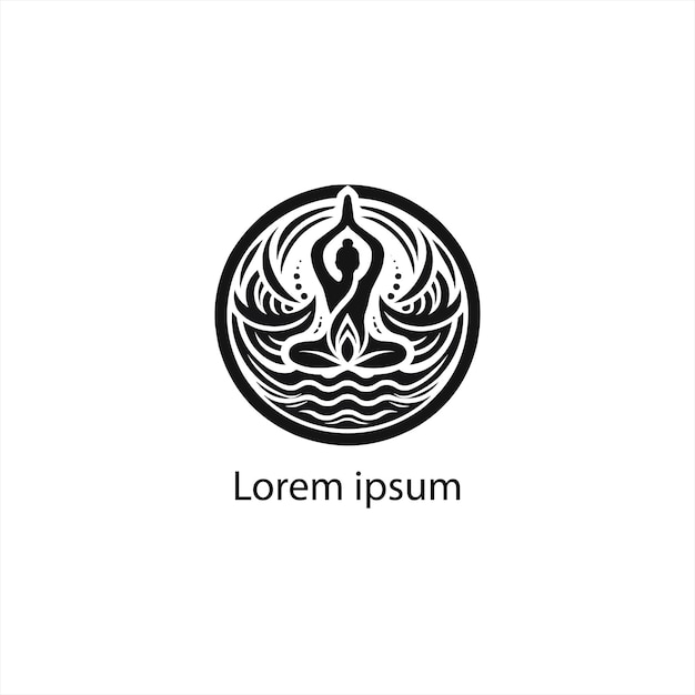 Un diseño de logotipo de yoga