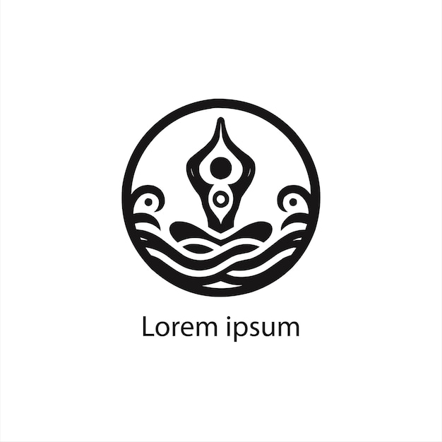 Un diseño de logotipo de yoga