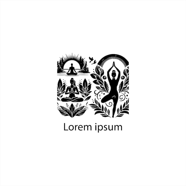 un diseño de logotipo de yoga