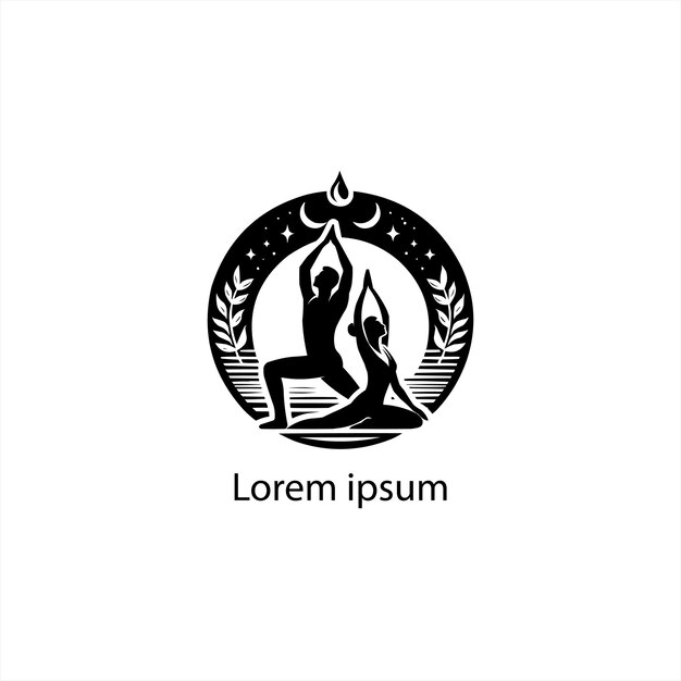 un diseño de logotipo de yoga