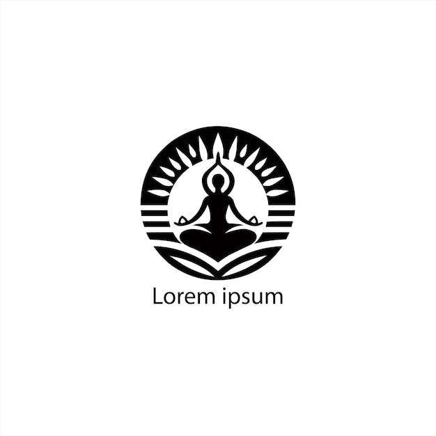 un diseño de logotipo de yoga