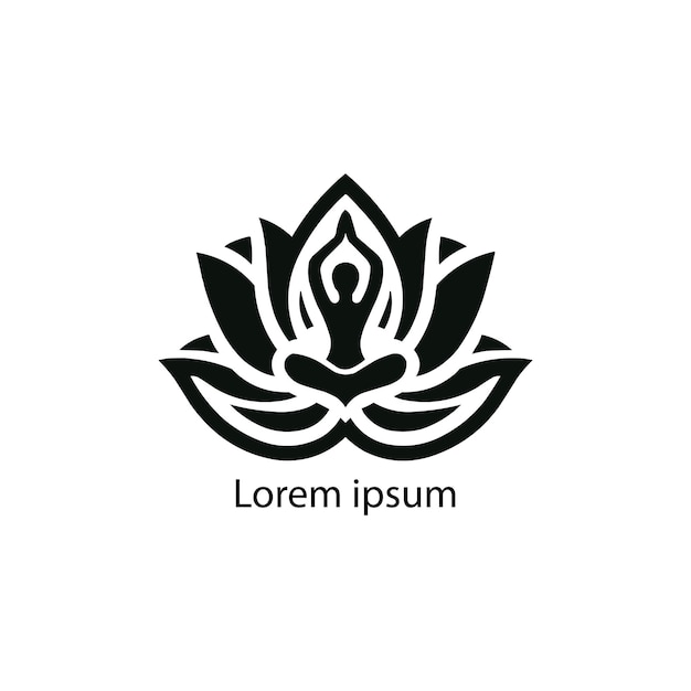 un diseño de logotipo de yoga