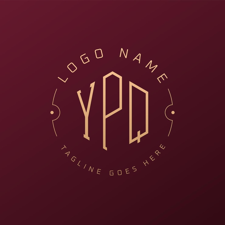 Vector diseño de logotipo de ypq de lujo letra elegante ypq monograma logotipo minimalista poligono plantilla de diseño de logotipo ypq