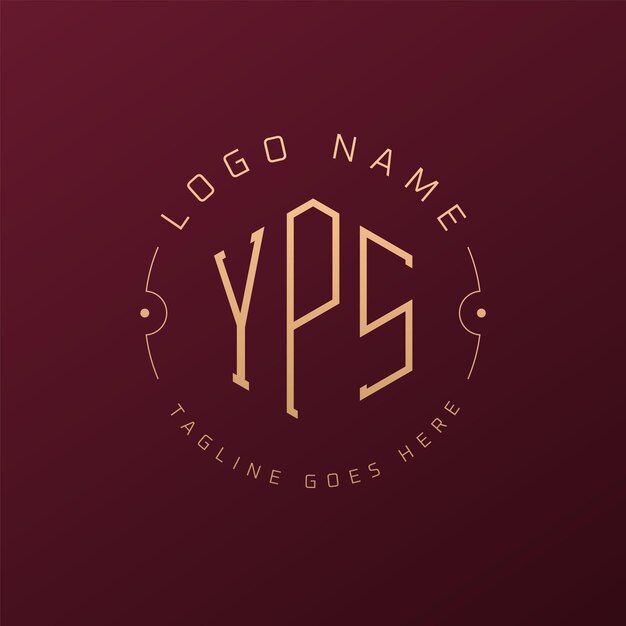 Diseño de logotipo de YPS de lujo Letra elegante YPS monograma Logotipo minimalista Poligono plantilla de diseño de logotipo YPS