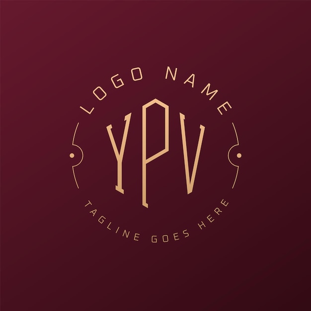Diseño de logotipo YPV de lujo Letra elegante YPV Monograma Logotipo minimalista Poligono plantilla de diseño de logotipo yPV