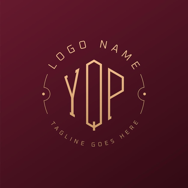 Diseño de logotipo de YQP de lujo Letra elegante Logotipo de monograma YQP Poligono minimalista Plantilla de diseño de logotipo YQP