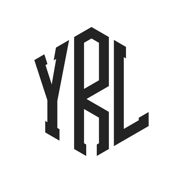 Diseño del logotipo de YRL Letra inicial YRL Monograma Logotipo con forma de hexágono