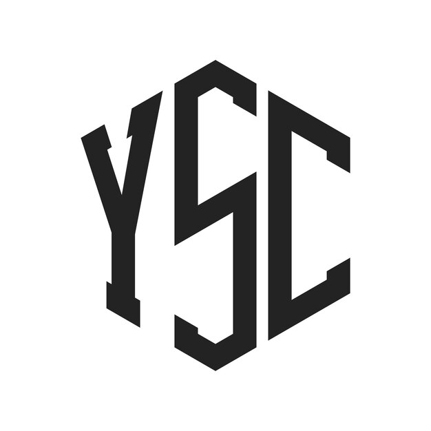 Diseño del logotipo de YSC Letra inicial YSC Monograma Logotipo con forma de hexágono