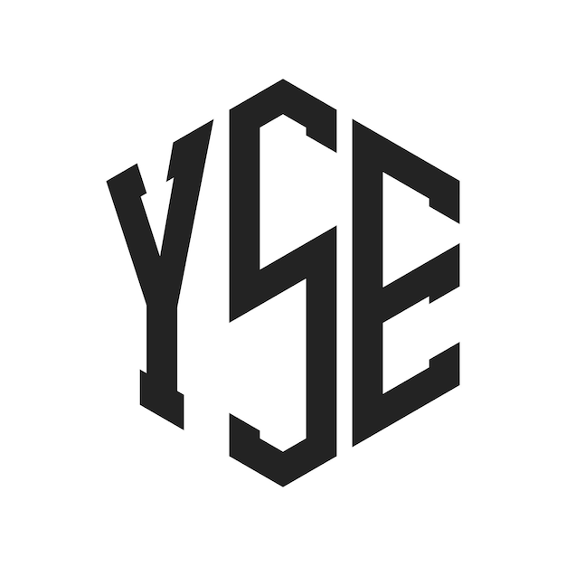 Diseño del logotipo de YSE Letra inicial YSE Monograma Logotipo con forma de hexágono