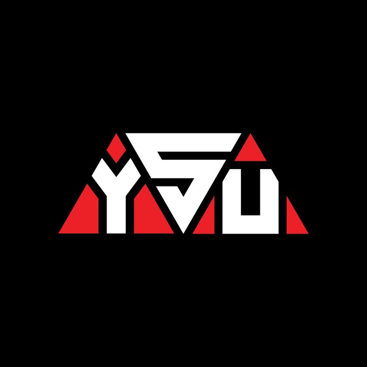 Vector el diseño del logotipo de ysu con letras triangulares con forma de triángulo ysu diseño de logotipo triangular con monograma ysu triángulo vectorial plantilla de logotipo con color rojo ysu logotipo triangle simple elegante y lujoso logotipo ysu