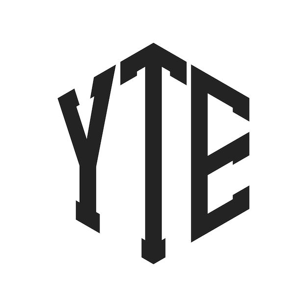 Diseño del logotipo de YTE Letra inicial YTE Monograma Logotipo con forma de hexágono