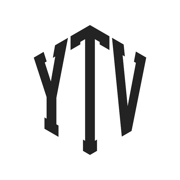 Diseño del logotipo de YTV Letra inicial Logotipo del monograma de YTV con forma de hexágono