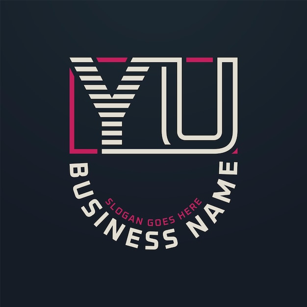 Diseño de logotipo de YU Premium YU Diseño de Logotipo de negocios modernos