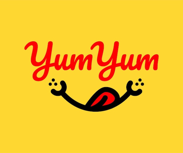 Vector diseño de logotipo de yumyum para su negocio