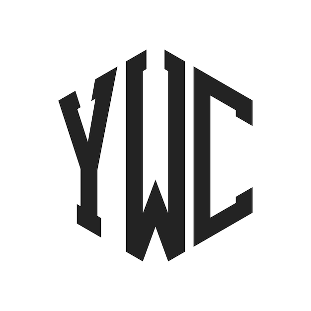 Diseño del logotipo de YWC Letra inicial YWC Monograma Logotipo con forma de hexágono