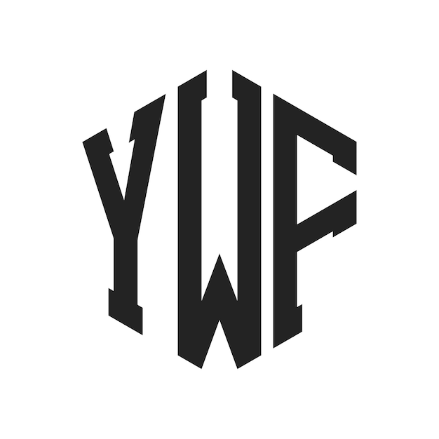 Diseño del logotipo de YWF Letra inicial YWF Monograma Logotipo con forma de hexágono