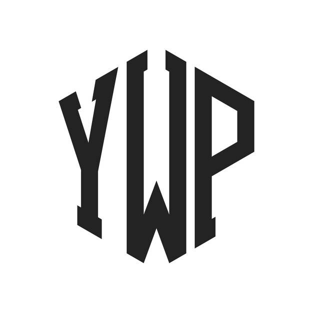 Diseño del logotipo YWP Letra inicial YWP Monograma Logotipo con forma de hexágono