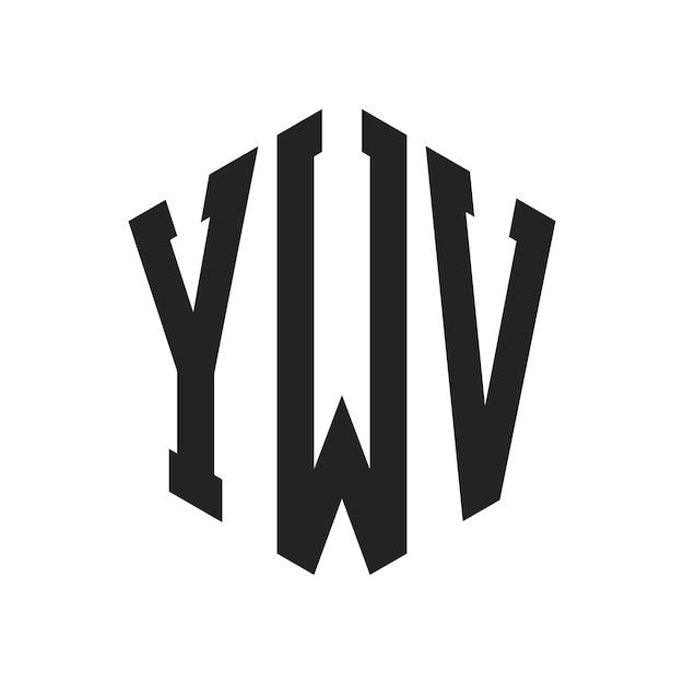 Diseño del logotipo YWV Letra inicial YWV Monograma Logotipo con forma de hexágono