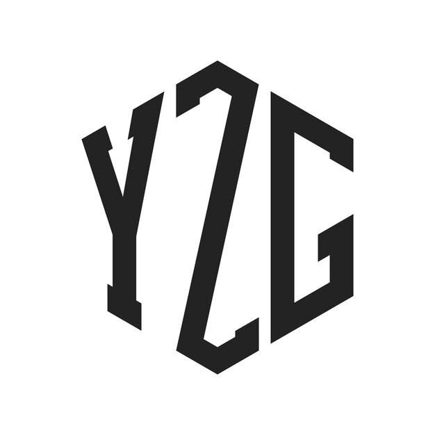 Diseño del logotipo de YZG Letra inicial YZG Monograma Logotipo con forma de hexágono