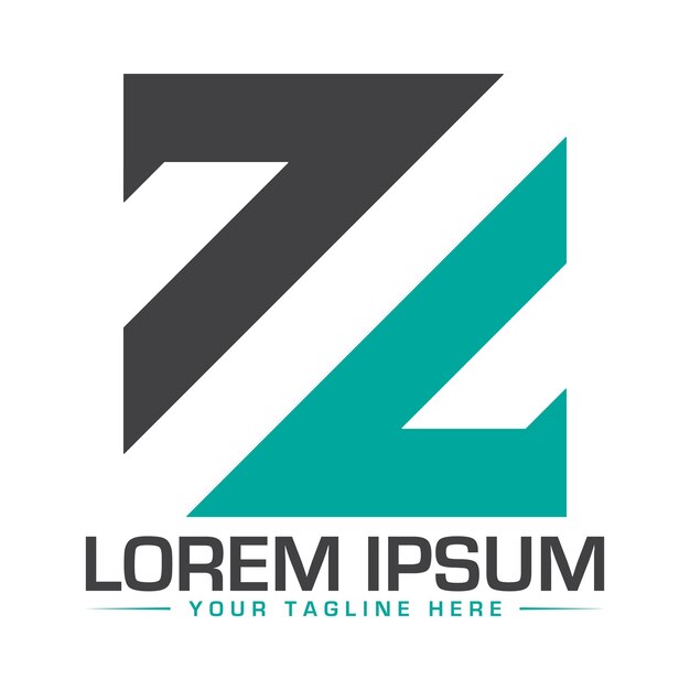 Diseño de logotipo Z Diseño único y profesional del logotipo Z
