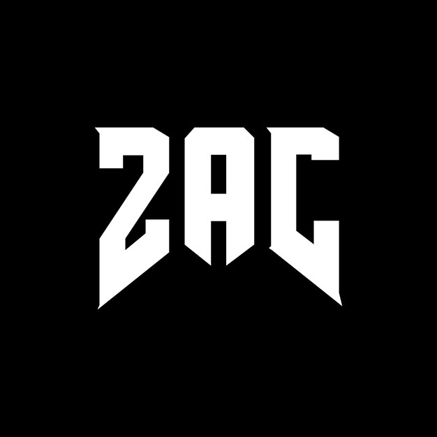 Diseño de logotipo de ZAC para una empresa de tecnología ZAC diseño de logotipo combinación de colores blanco y negro ZAC logotipo ZAC vector ZAC diseño del icono ZAC alfabeto ZAC tipografía diseño del logotipo