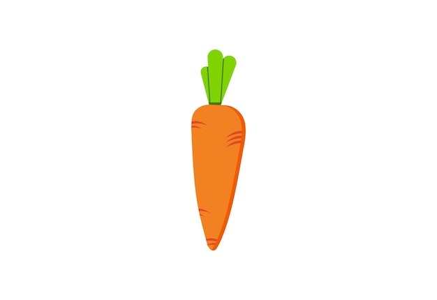 Diseño del logotipo de la zanahoria naranja plantilla de diseño vectorial