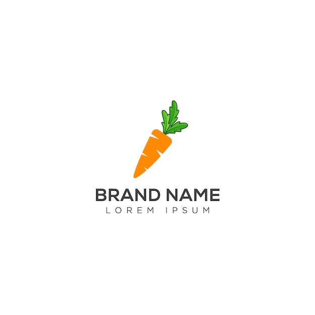 Diseño de logotipo de zanahoria