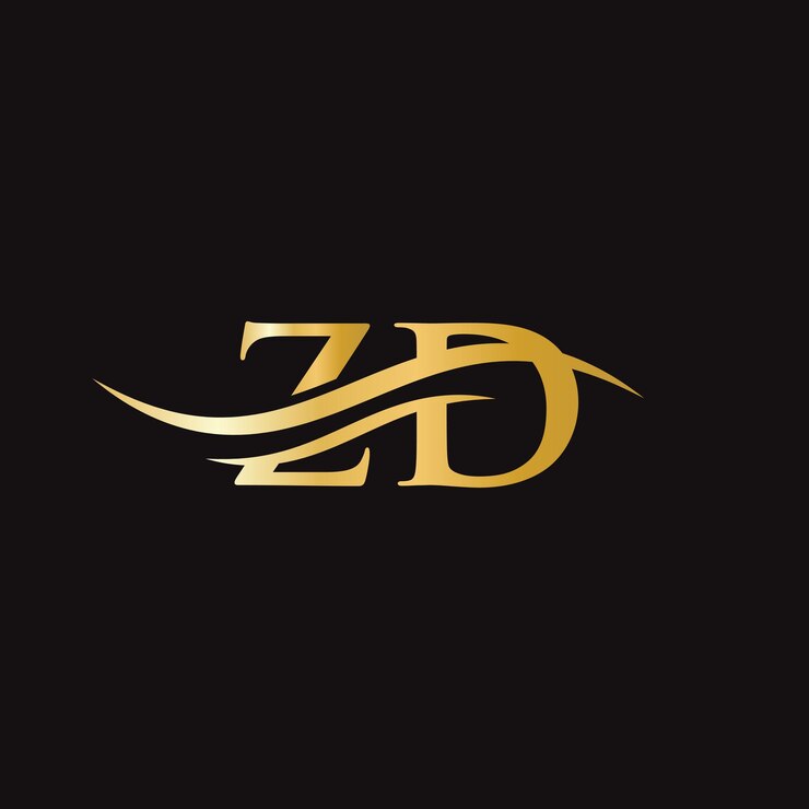 Vector diseño del logotipo zd diseño inicial del logotipo de la letra zd