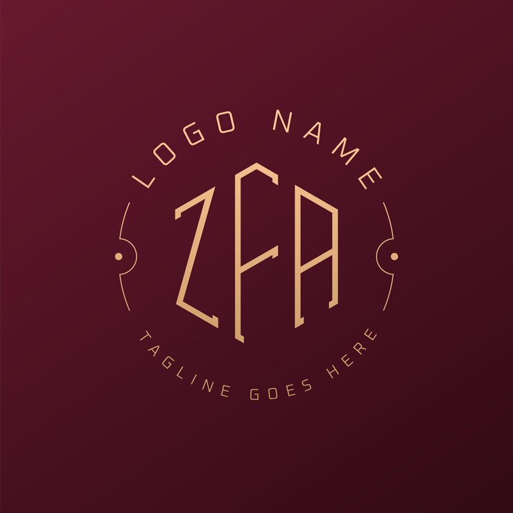 Vector diseño de logotipo de zfa de lujo letra elegante zfa monograma logotipo minimalista poligono plantilla de diseño de logotipo zfa