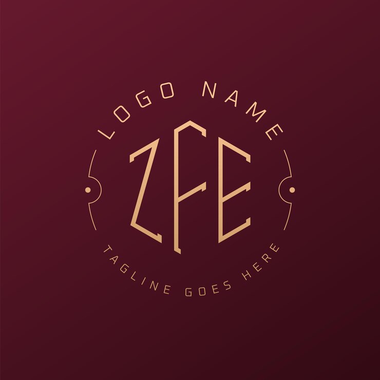 Vector diseño de logotipo de zfe de lujo letra elegante zfe monograma logotipo minimalista poligono plantilla de diseño de logotipo zfe