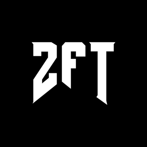 Diseño de logotipo de ZFT para una empresa de tecnología ZFT diseño de logotipo combinación de colores blanco y negro ZFT logotipo ZFT vector ZFT diseño ZFT icono ZFT alfabeto ZFT tipografía diseño del logotipo