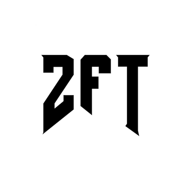 Diseño de logotipo de ZFT para una empresa de tecnología ZFT diseño de logotipo combinación de colores blanco y negro ZFT logotipo ZFT vector ZFT diseño ZFT icono ZFT alfabeto ZFT tipografía diseño del logotipo